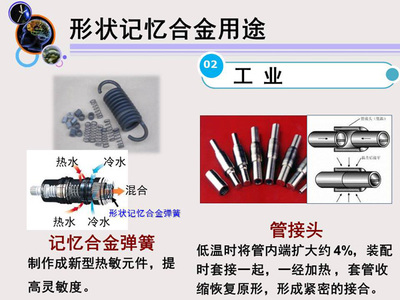 形狀記憶合金 具有記憶功能的新型金屬材料
